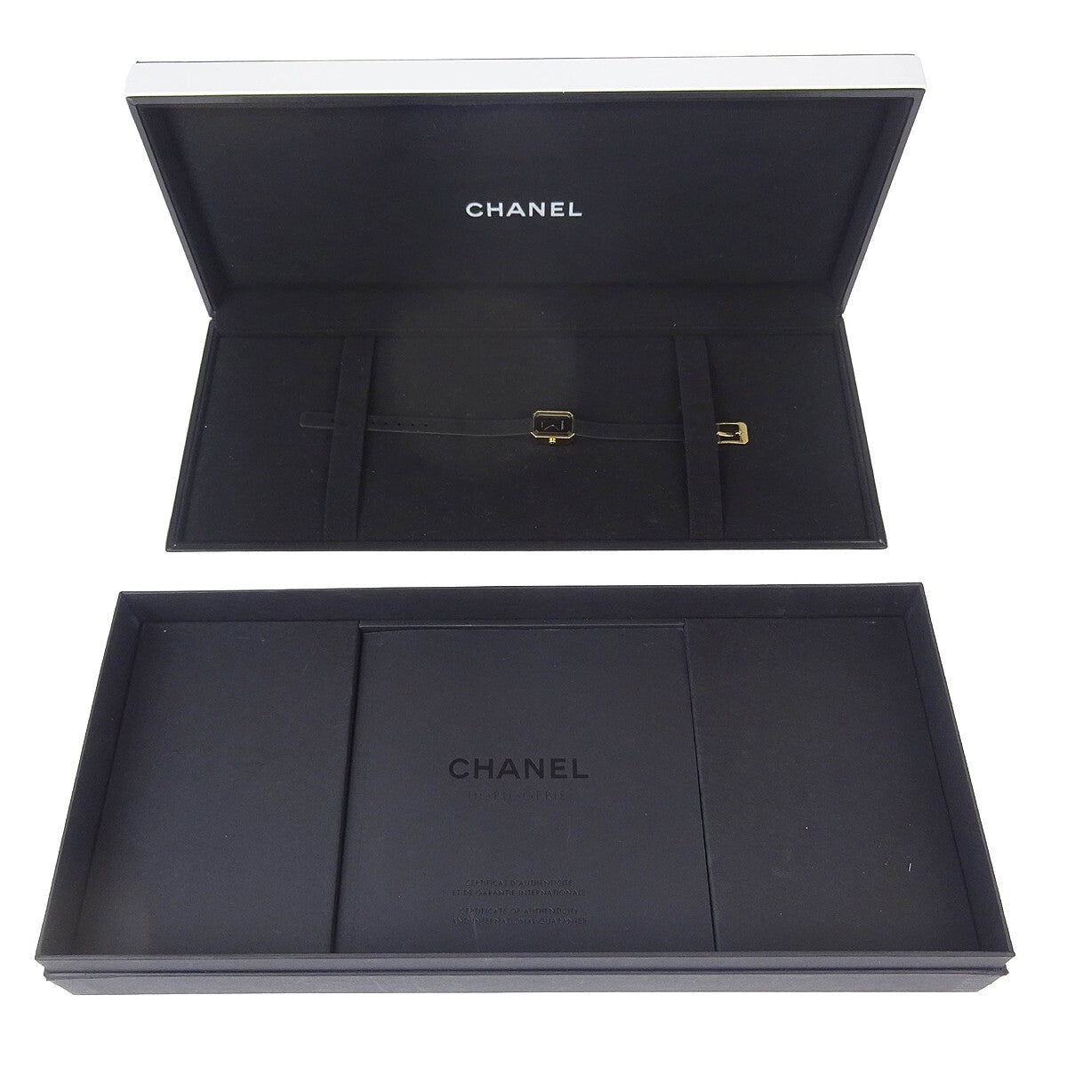 Chanel Premiere Velours Mini Quartz Watch Titanium With Yellow Gold And Velvet Rubber With Diamond Dial Watch (Pre-Owned)
