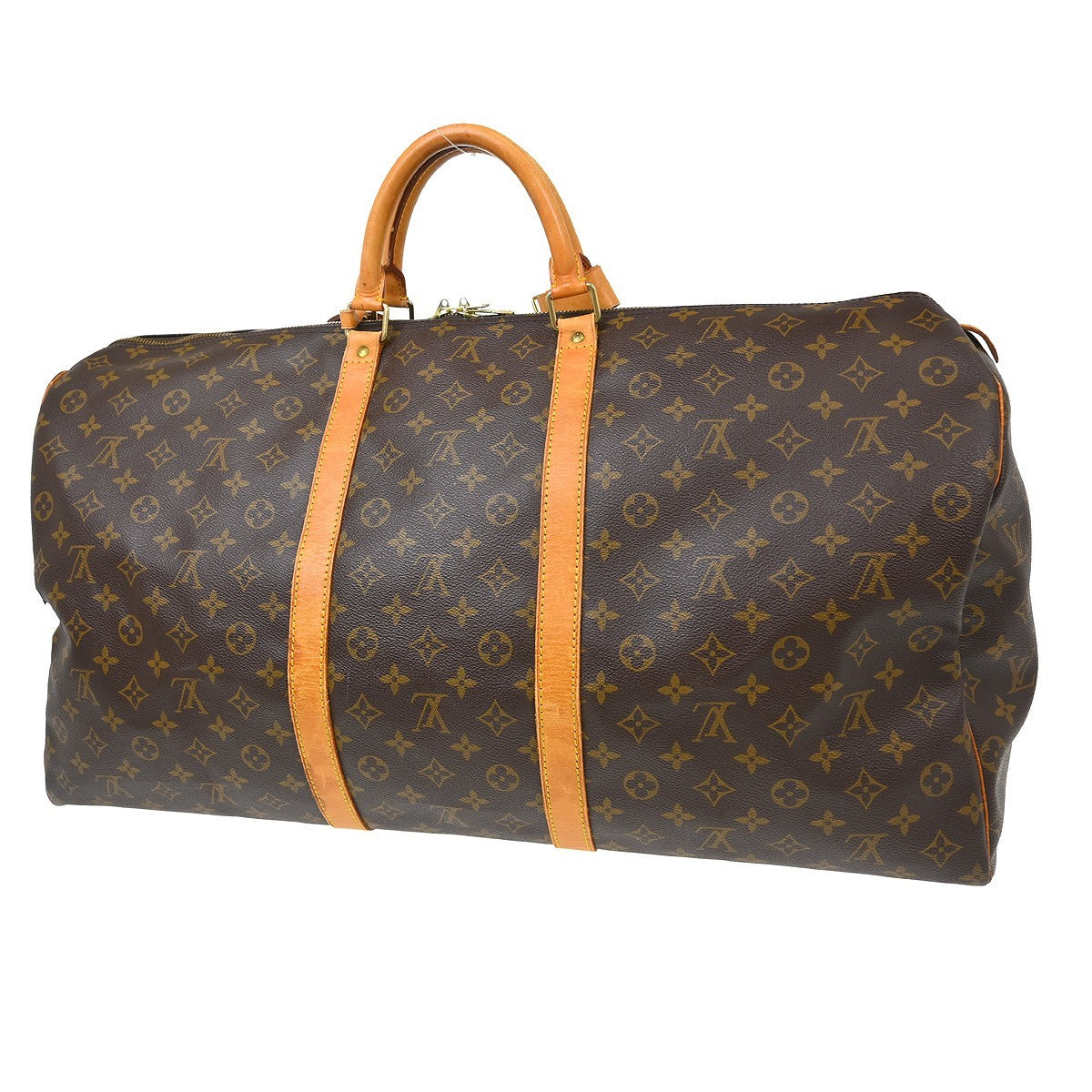 Louis Vuitton Keepall Bag Monogram Canvas Brown Canvas Travel Bag Bag (Pre-Owned)