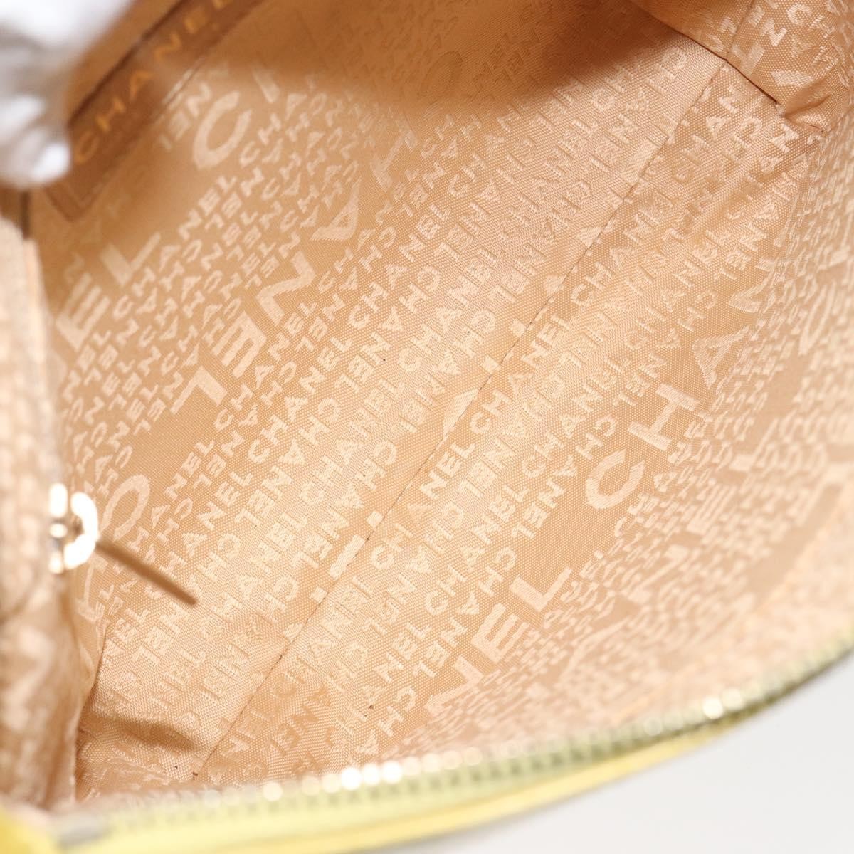 Chanel Chocolate Bar Cc Shoulder Bag Quilted Leather Yellow Leather Shoulder Bag Bag (Pre-Owned)