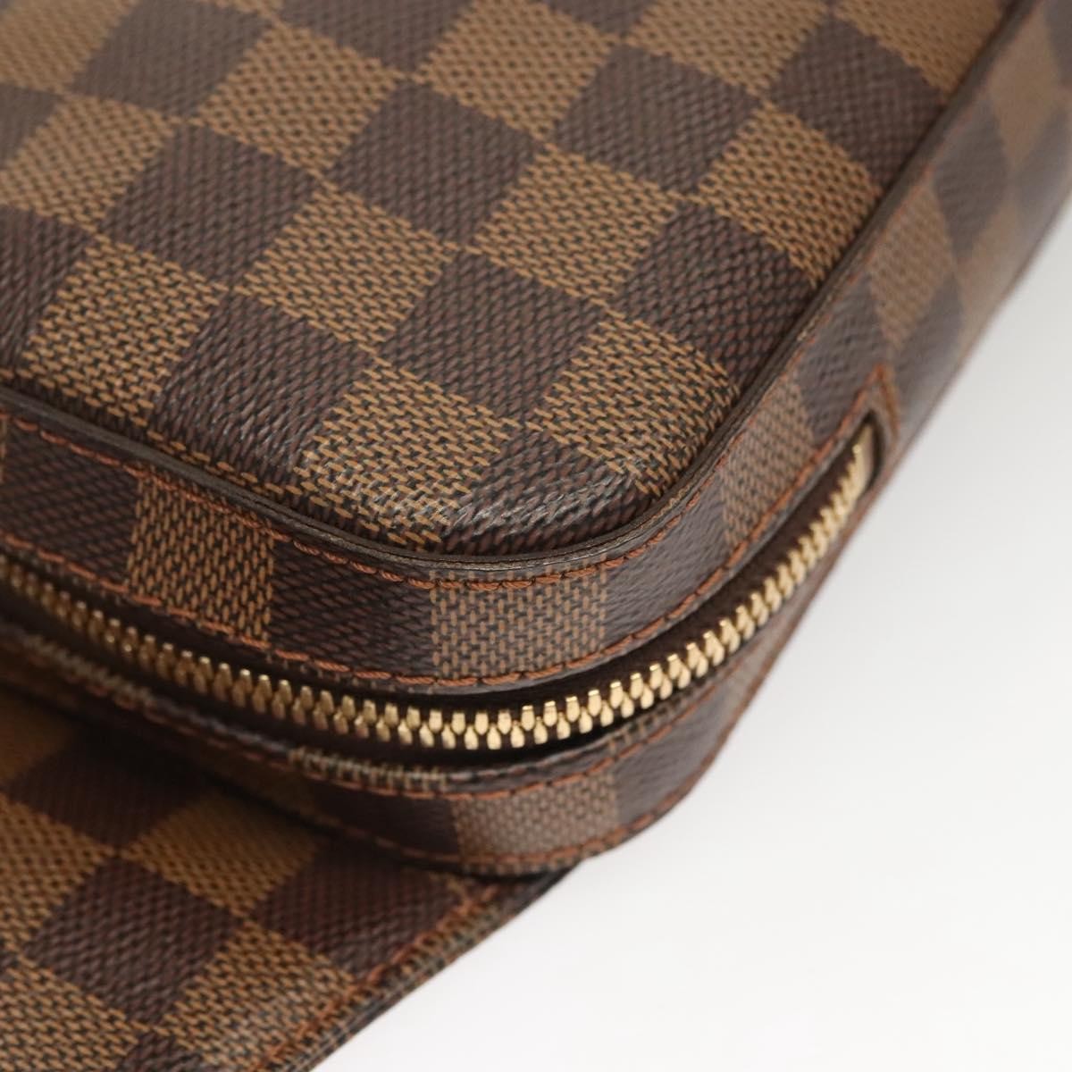 Louis Vuitton Geronimos Waist Bag Damier Brown Canvas Shoulder Bag Bag (Pre-Owned)