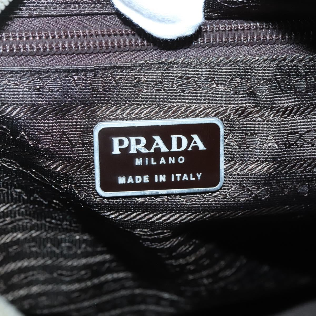Prada Vintage Zip Tote Tessuto Beige Nylon Tote Bag Bag (Pre-Owned)