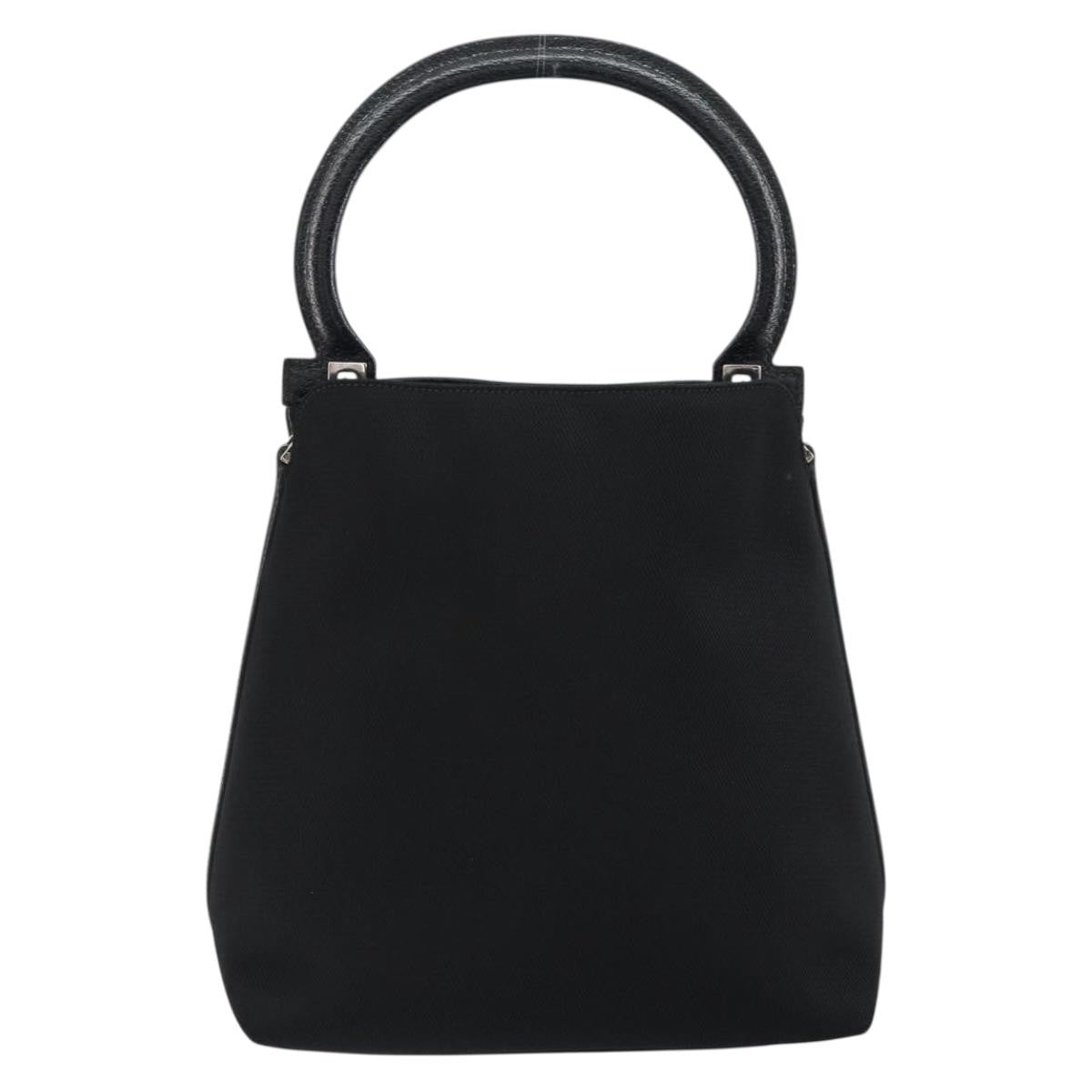 Salvatore Ferragamo Vintage Handbag Nylon Black Nylon Handbag (Pre-Owned)