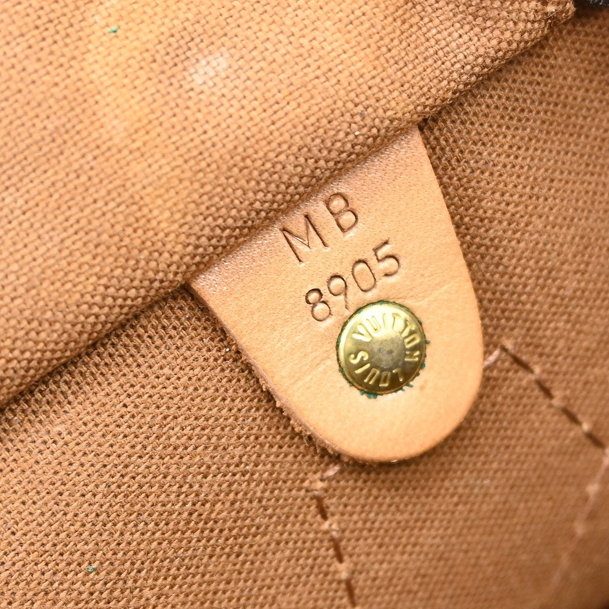Louis Vuitton Speedy Handbag Monogram Canvas Brown Canvas Handbag (Pre-Owned)