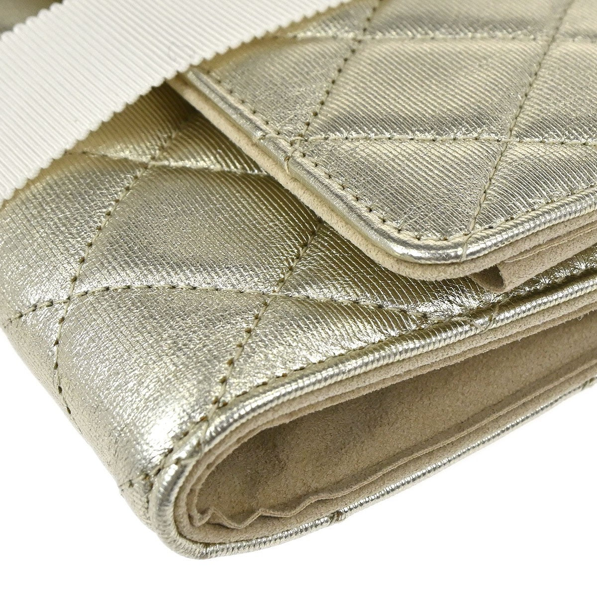 Chanel Reissue 2.55 Clutch Leather Gold Leather Clutche & Pouche Bag (Pre-Owned)