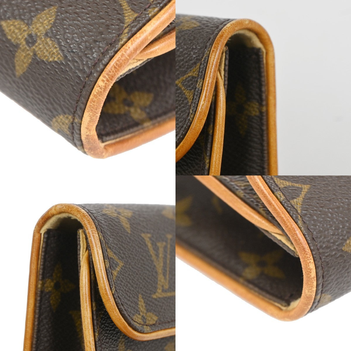 Louis Vuitton Florentine Waist Bag Monogram Canvas Brown Canvas Clutche & Pouche Bag (Pre-Owned)