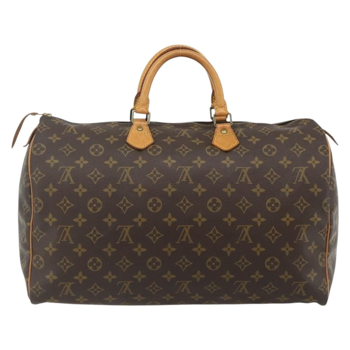 Louis Vuitton Speedy Handbag Monogram Canvas Brown Canvas Handbag (Pre-Owned)