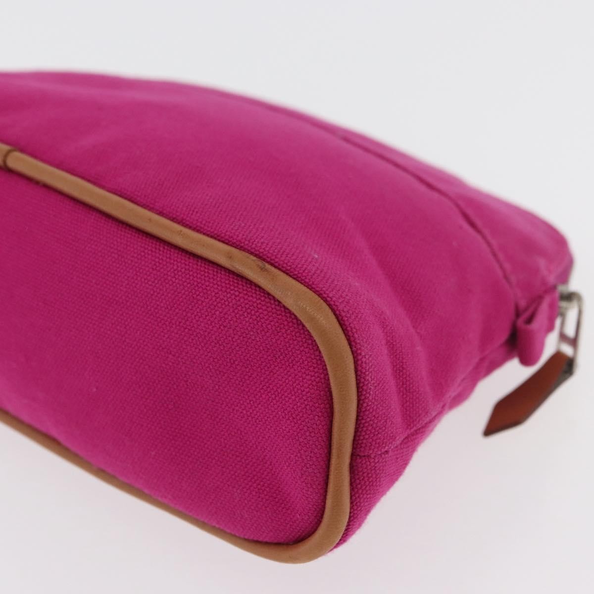 Hermes Bolide Travel Pouch Canvas Pink Canvas Clutche & Pouche Bag (Pre-Owned)