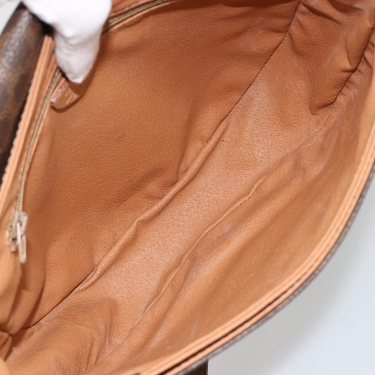 Celine Macadam Shoulder Bag Pvc Leather Brown Canvas Shoulder Bag Bag (Pre-Owned)