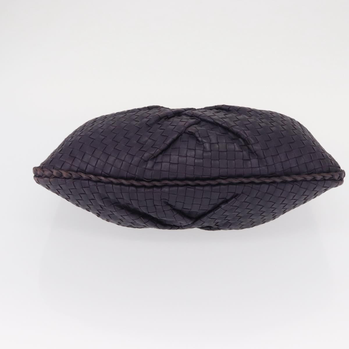 Bottega Veneta Veneta Hobo Pleated Intrecciato Nappa Purple Leather Shoulder Bag Bag (Pre-Owned)