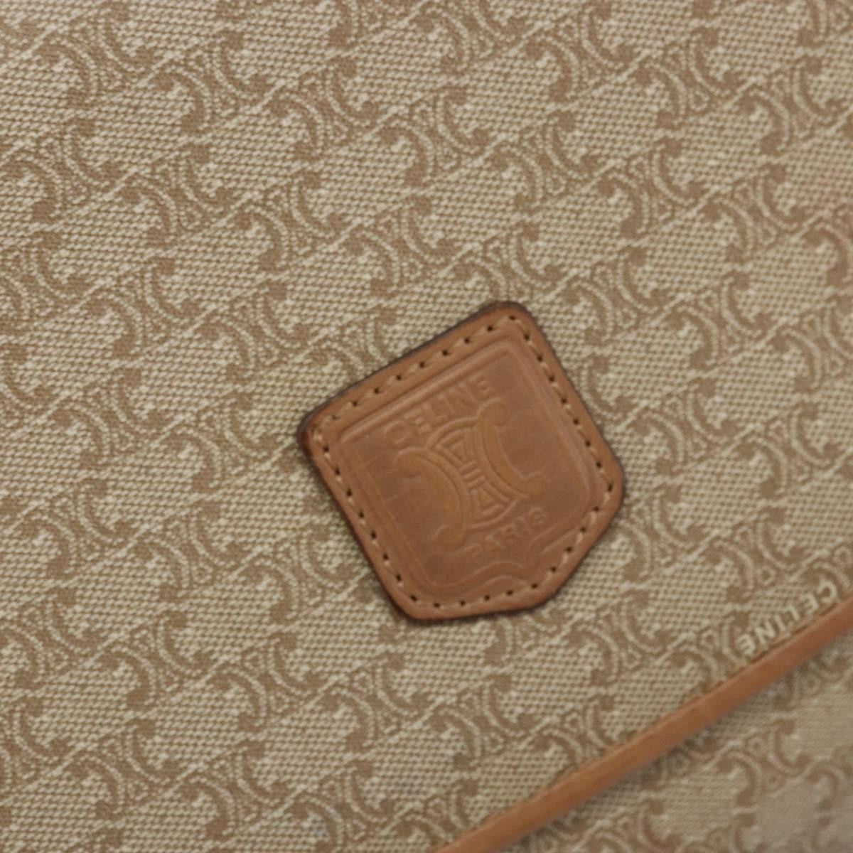 Celine C Macadam Pouch Canvas Beige Pvc Clutche & Pouche Bag (Pre-Owned)