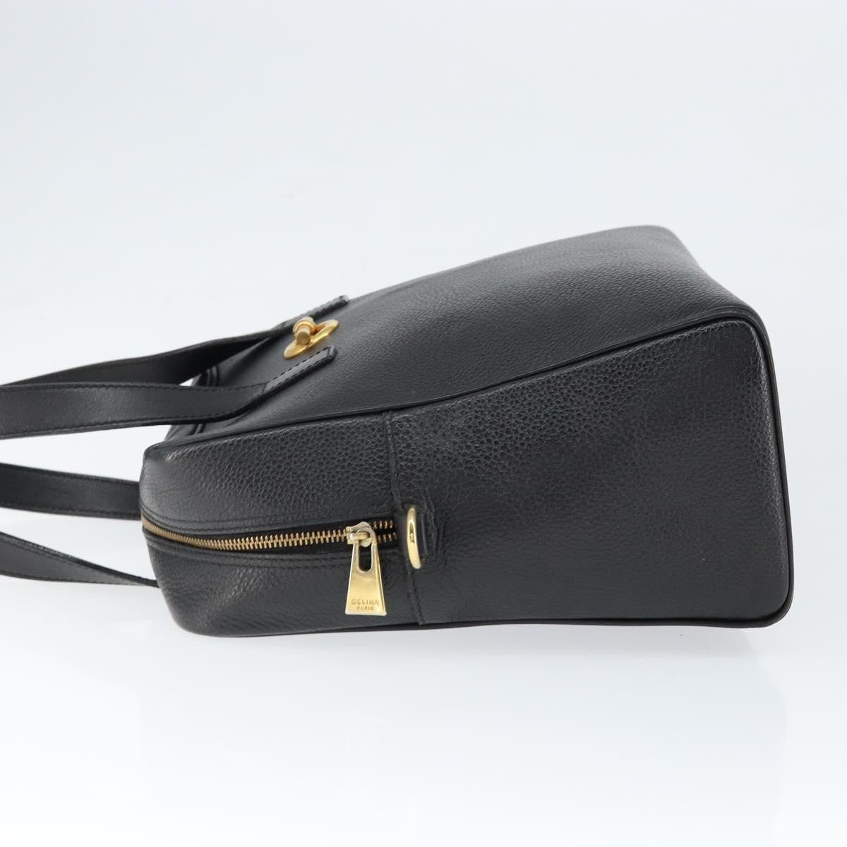 Celine Handbag Leather Black Leather Handbag (Pre-Owned)