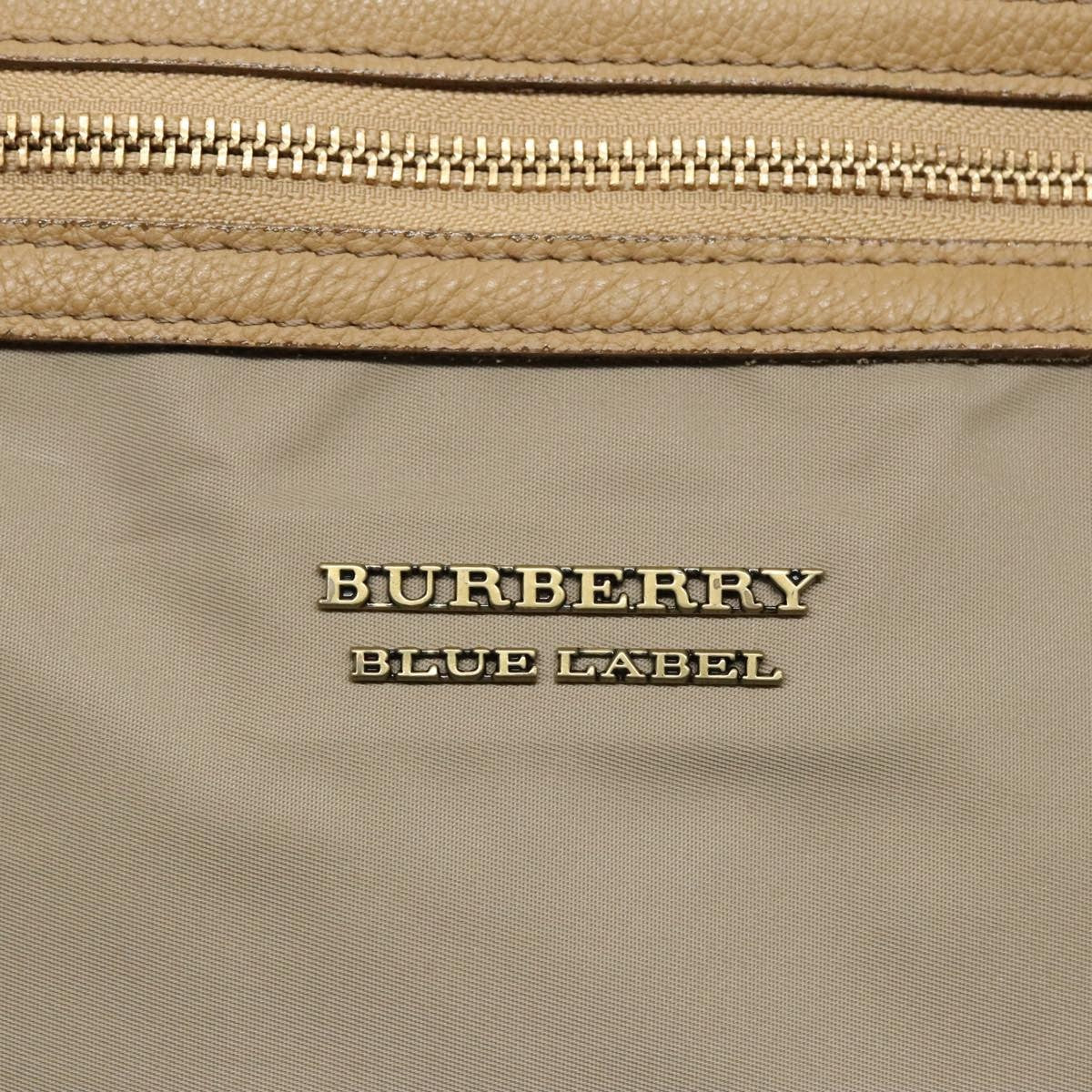 Burberry Blue Label Shoulder Bag Nylon Beige Nylon Shoulder Bag Bag (Pre-Owned)