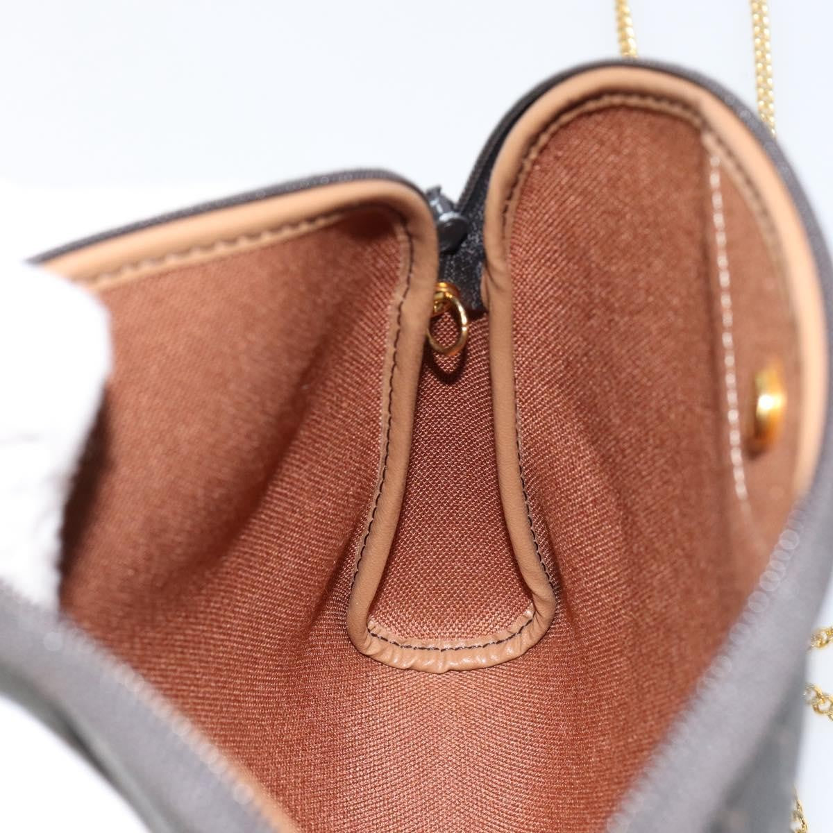 Christian Dior Vintage Honeycomb Chain Canvas Black Canvas Shoulder Bag Bag (Pre-Owned)