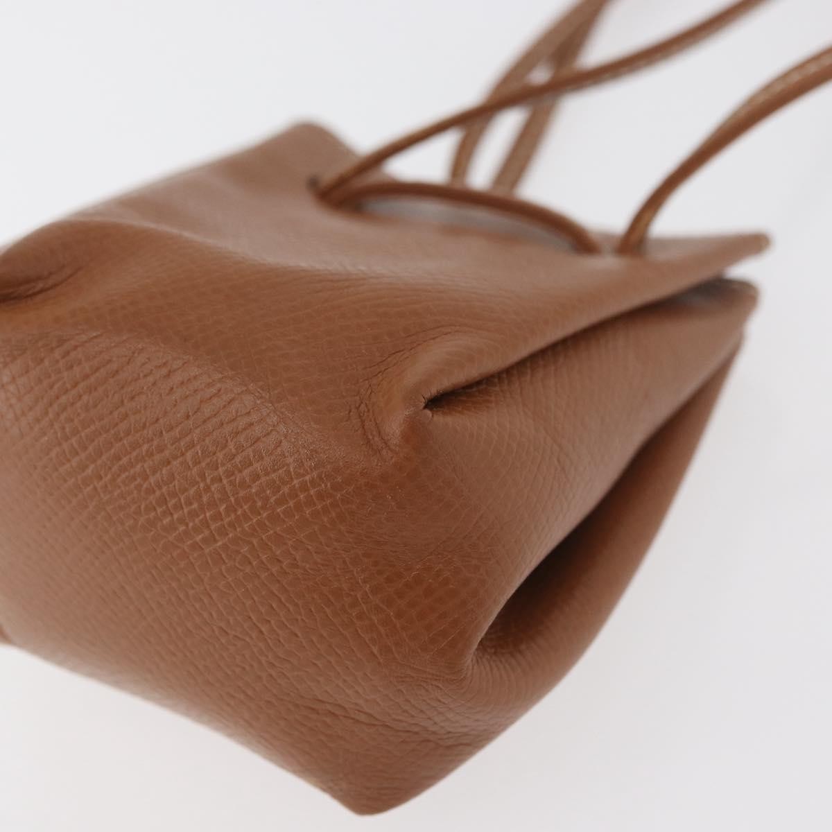 Hermes Vespa Pouch Leather Brown Leather Clutche & Pouche Bag (Pre-Owned)