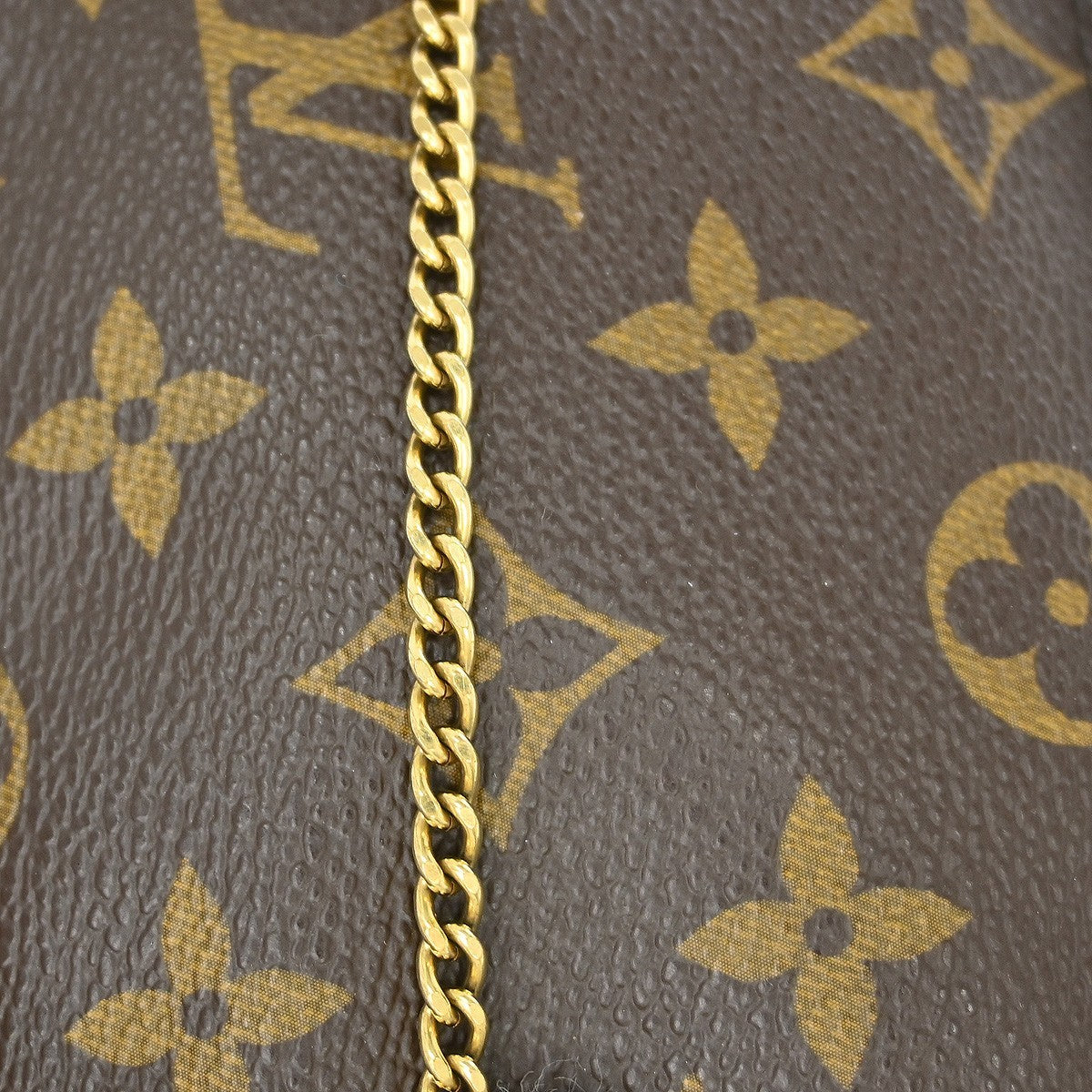 Louis Vuitton Mini Pochette Accessoires Canvas Brown Canvas Clutche & Pouche Bag (Pre-Owned)