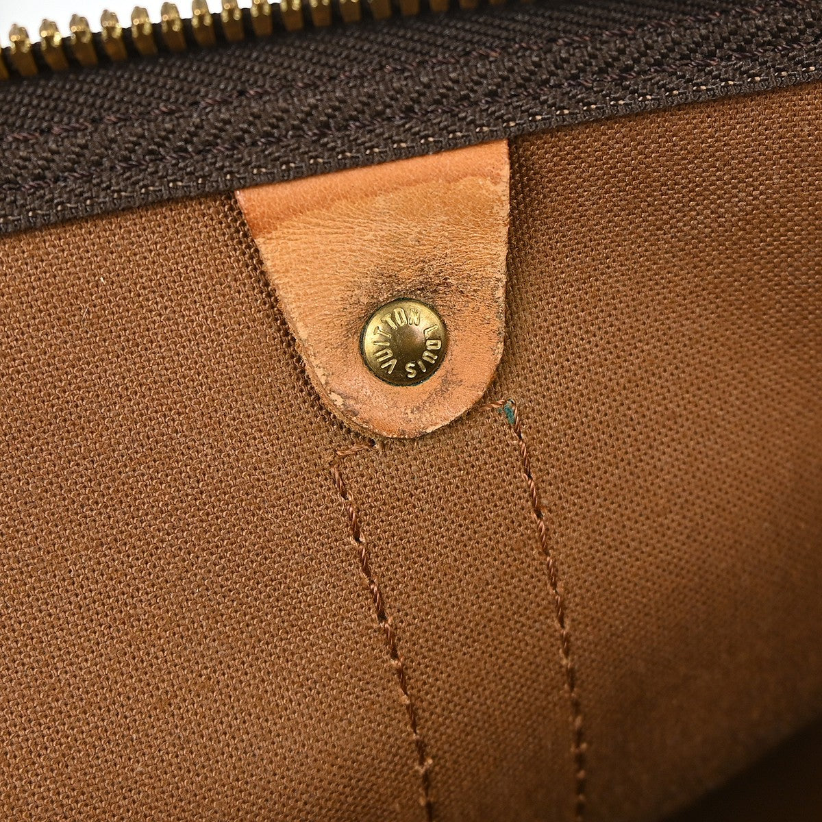 Louis Vuitton Keepall Bag Monogram Canvas Brown Canvas Travel Bag Bag (Pre-Owned)