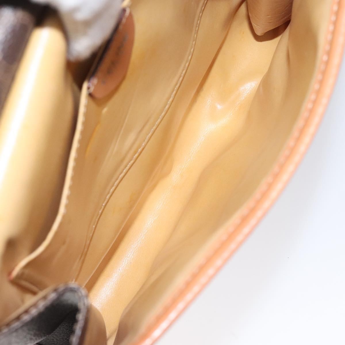 Celine Vintage Macadam Shoulder Bag Canvas And Leather Brown Canvas Shoulder Bag Bag (Pre-Owned)