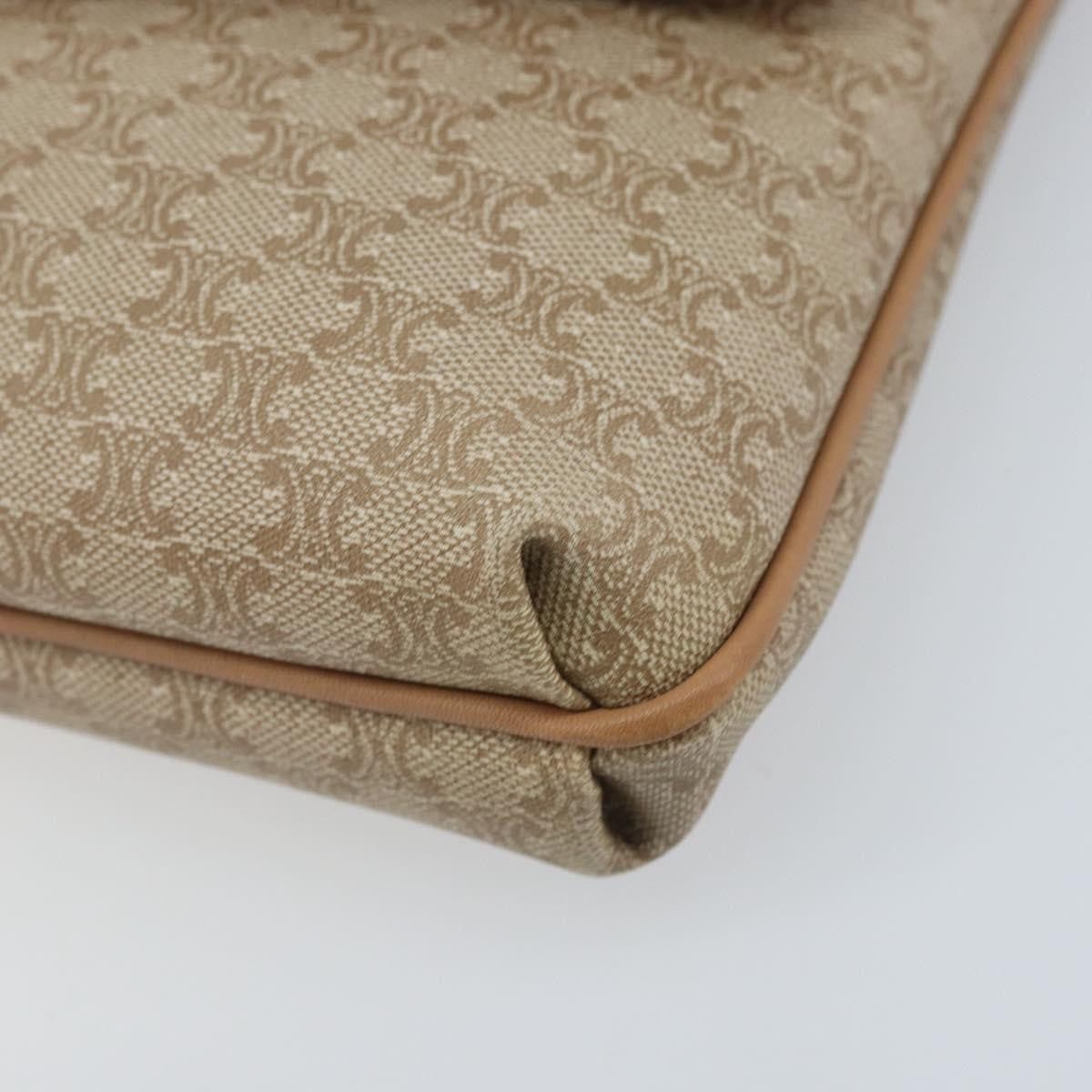 Celine C Macadam Pouch Canvas Beige Pvc Clutche & Pouche Bag (Pre-Owned)