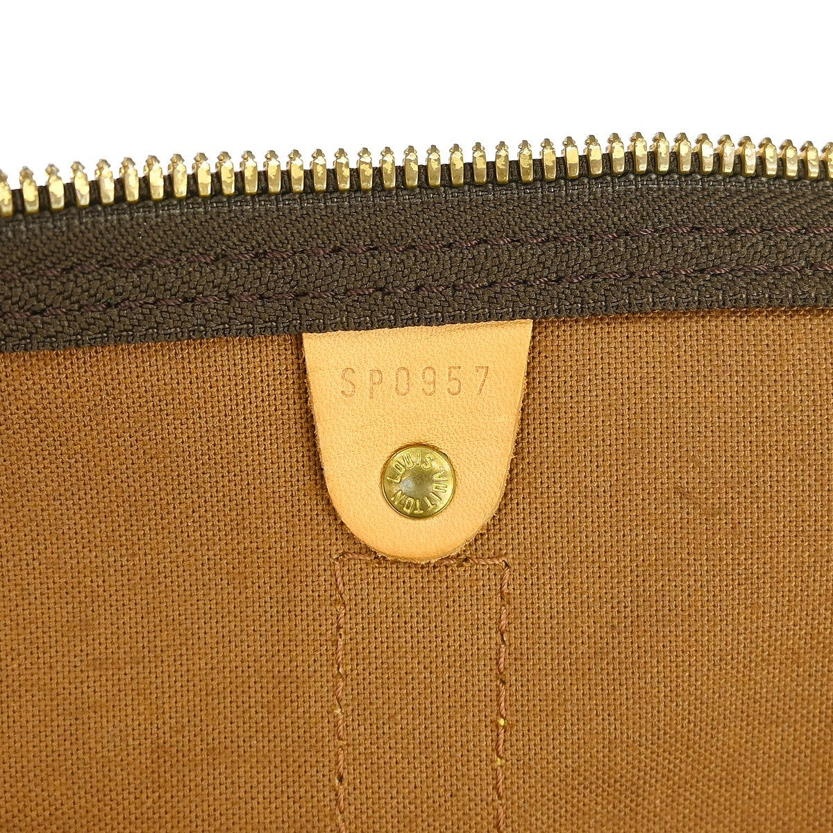Louis Vuitton Keepall Bag Monogram Canvas Brown Canvas Travel Bag Bag (Pre-Owned)