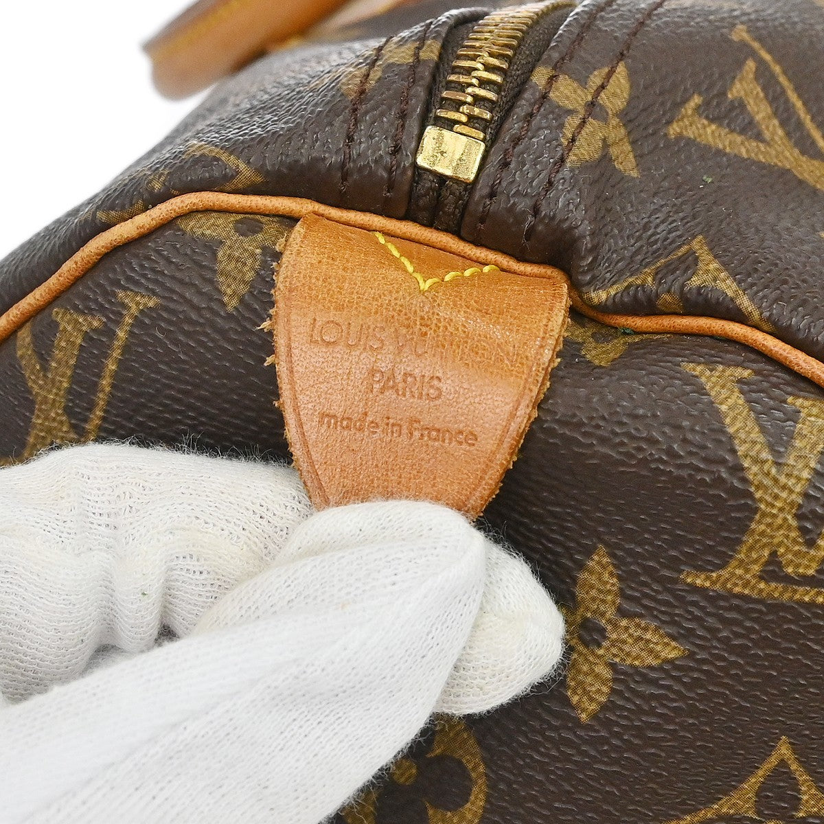 Louis Vuitton Speedy Handbag Monogram Canvas Brown Canvas Handbag (Pre-Owned)
