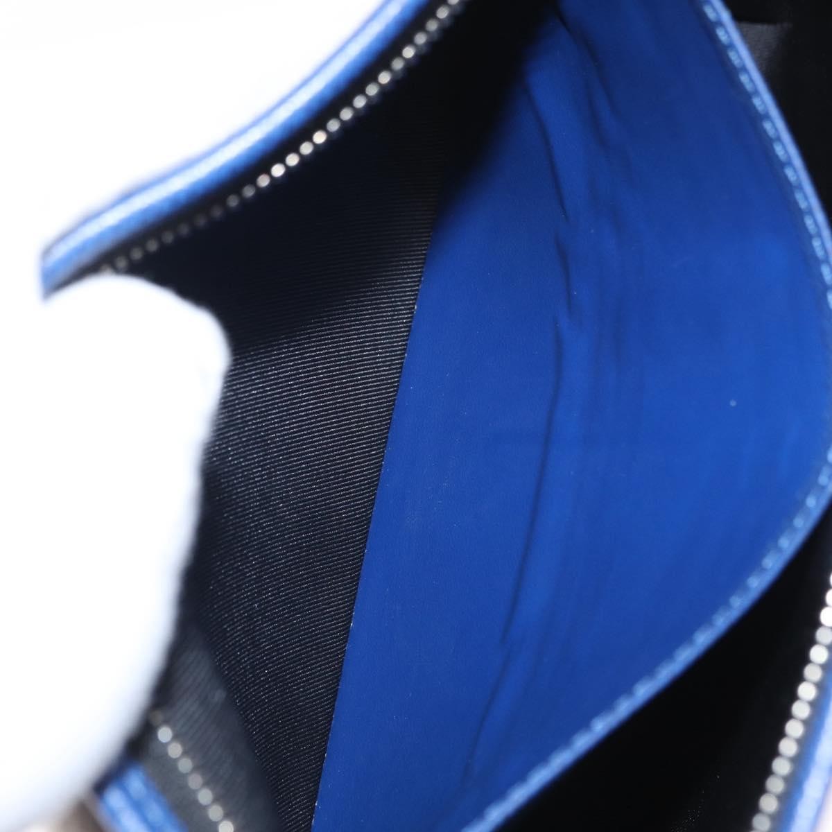 Louis Vuitton Pochette Voyage Taiga Leather Blue Leather Clutche & Pouche Bag (Pre-Owned)