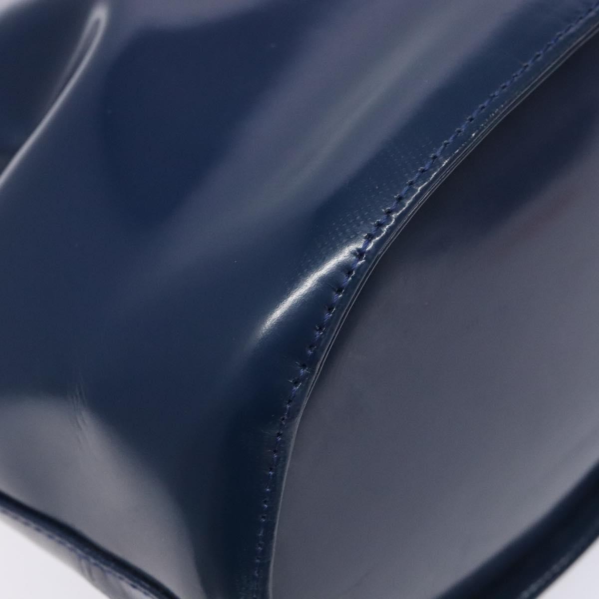 Salvatore Ferragamo Vintage Gancini Bucket Bag Patent Leather Blue Patent_Leather Shoulder Bag Bag (Pre-Owned)