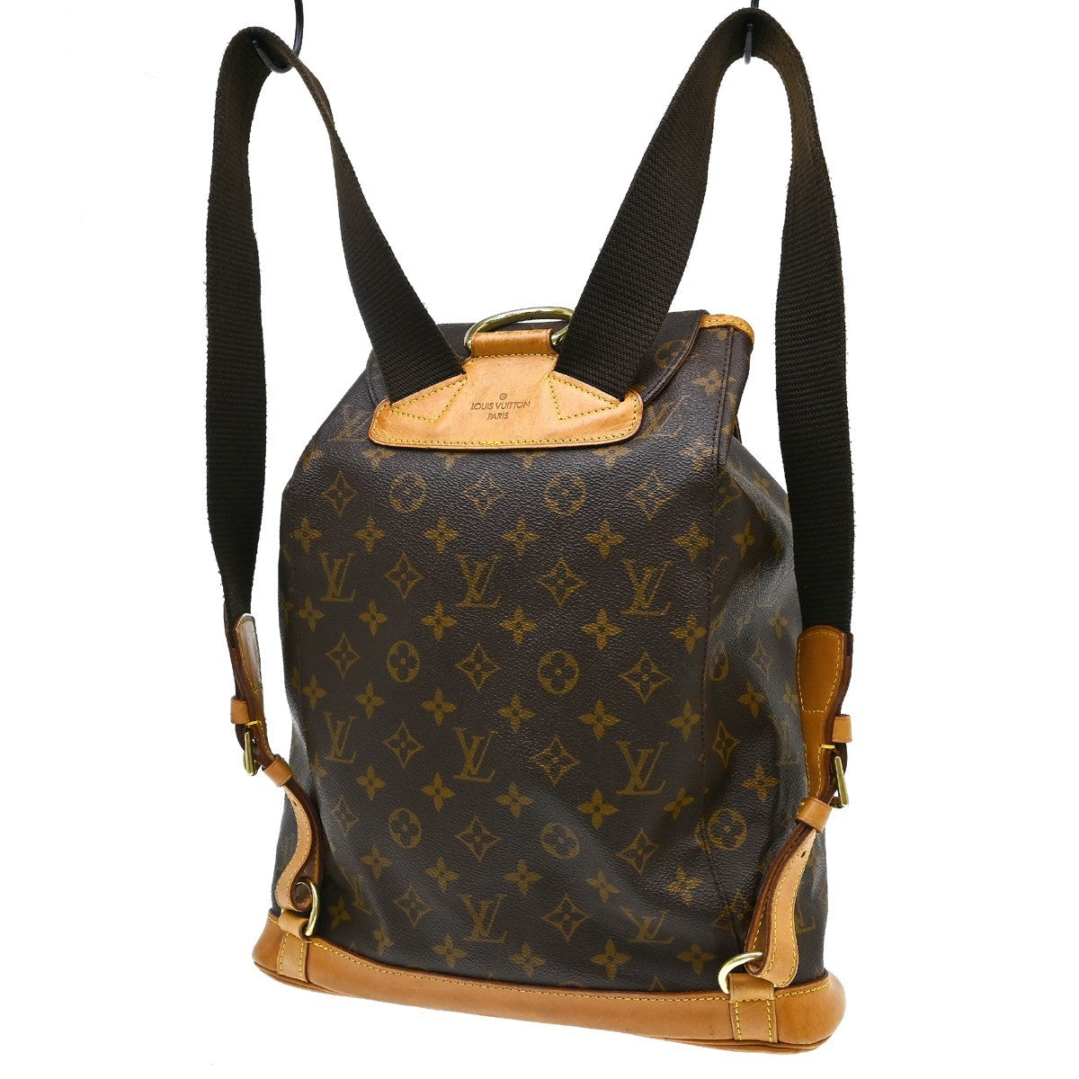 Louis Vuitton Vintage Montsouris Backpack Monogram Canvas Brown Canvas Backpack Bag (Pre-Owned)