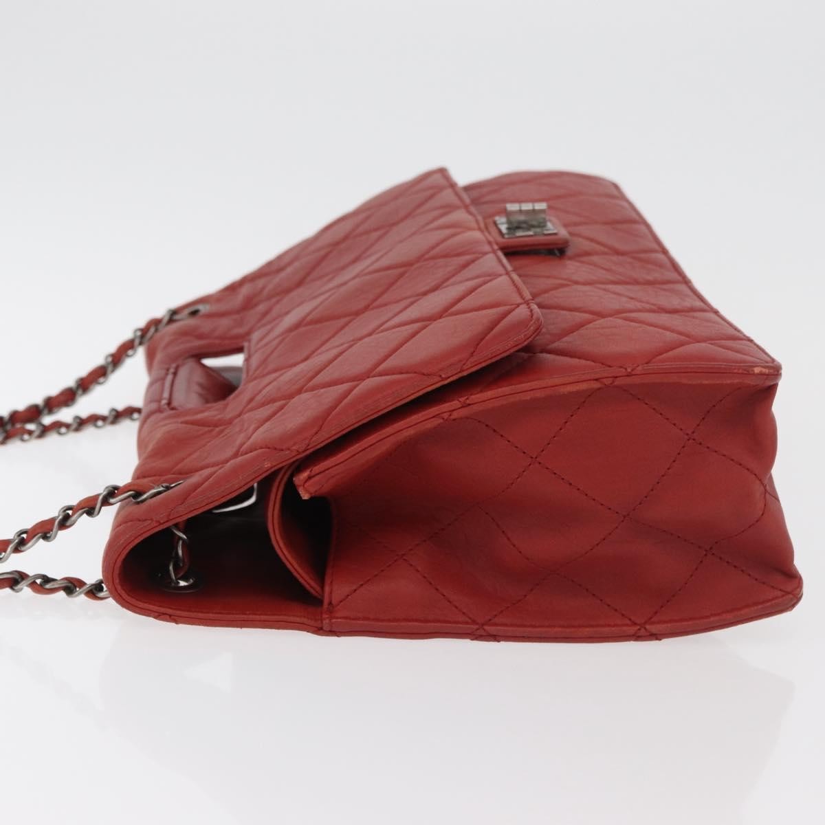 Chanel 2.55 Shoulder Bag Leather Red Leather Handbag (Pre-Owned)