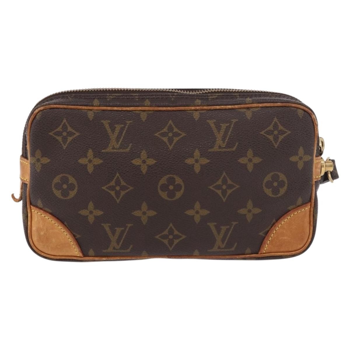 Louis Vuitton Marly Dragonne Clutch Monogram Canvas Brown Canvas Clutche & Pouche Bag (Pre-Owned)