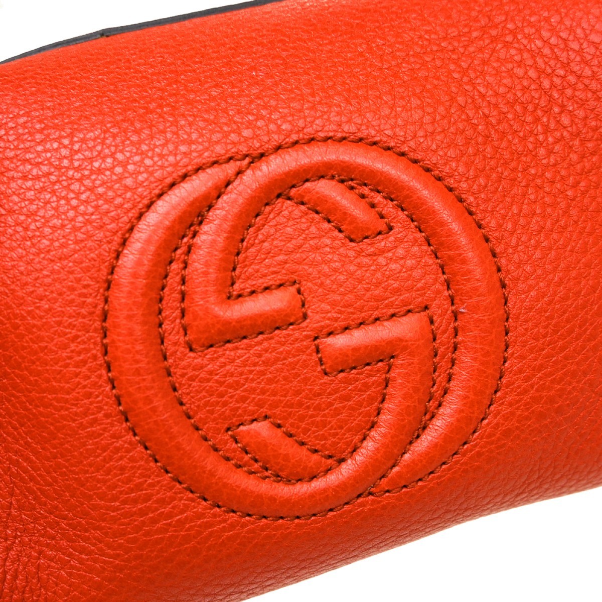 Gucci Pochette Leather Red Leather Clutche & Pouche Bag (Pre-Owned)