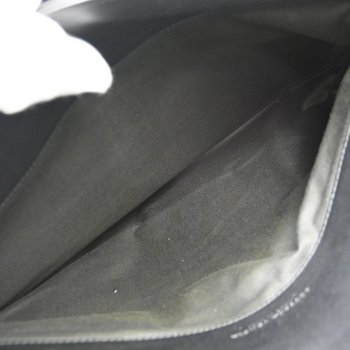 Bottega Veneta Envelope Briefcase Intrecciato Nappa Black Leather Briefcase Bag (Pre-Owned)