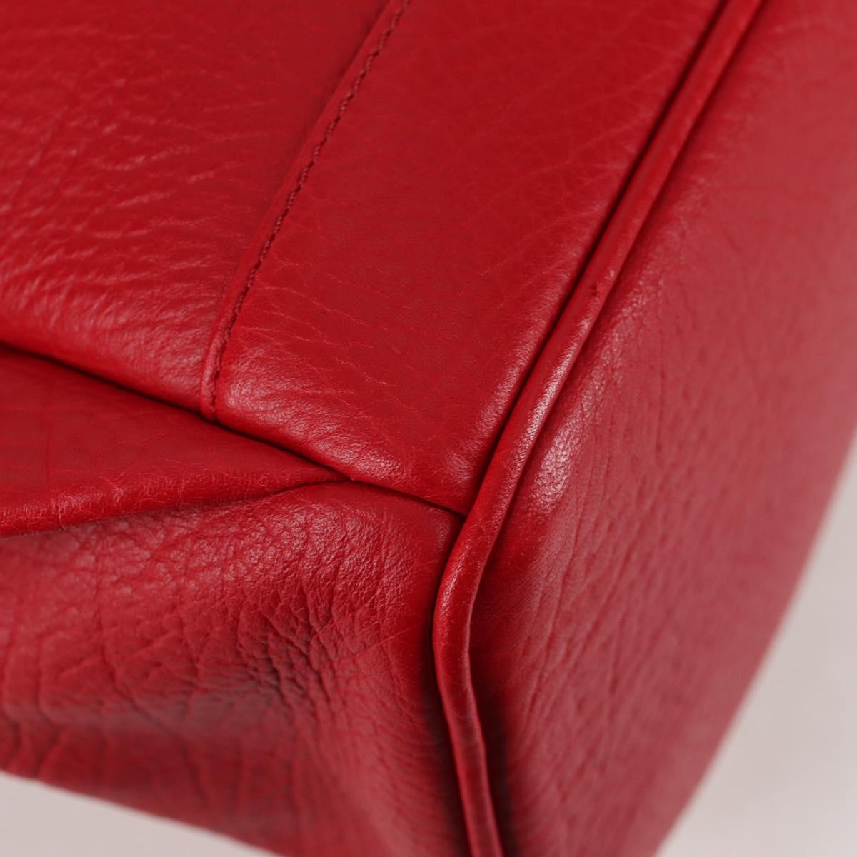 MCM Vintage Vicetos Backpack Leather Red Leather Backpack Bag (Pre-Owned)