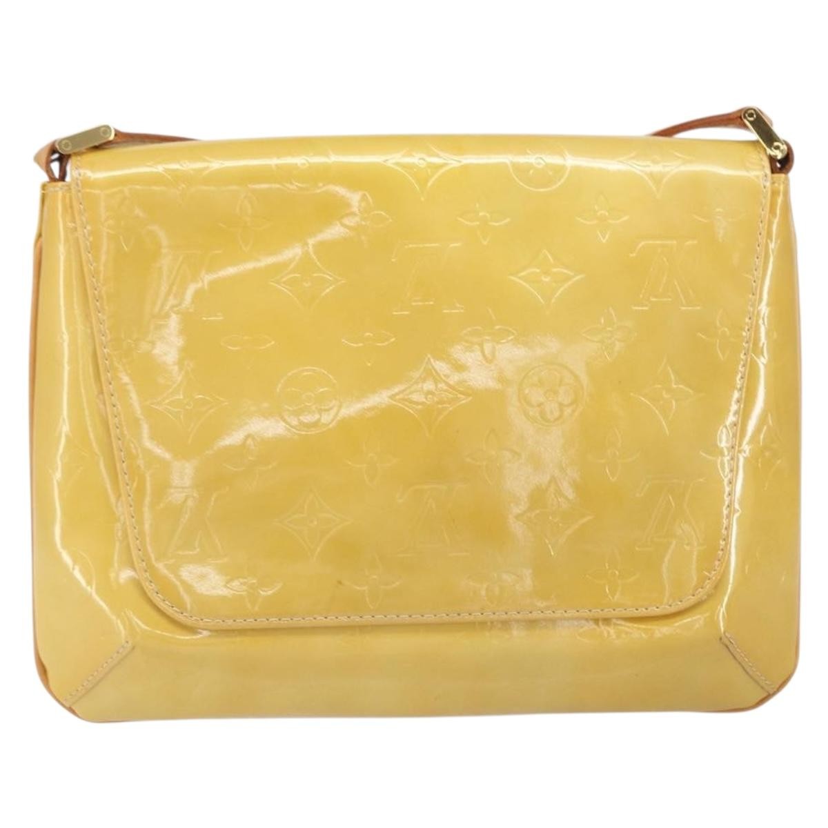 Louis Vuitton Thompson Street Handbag Monogram Vernis Beige Patent_Leather Shoulder Bag Bag (Pre-Owned)