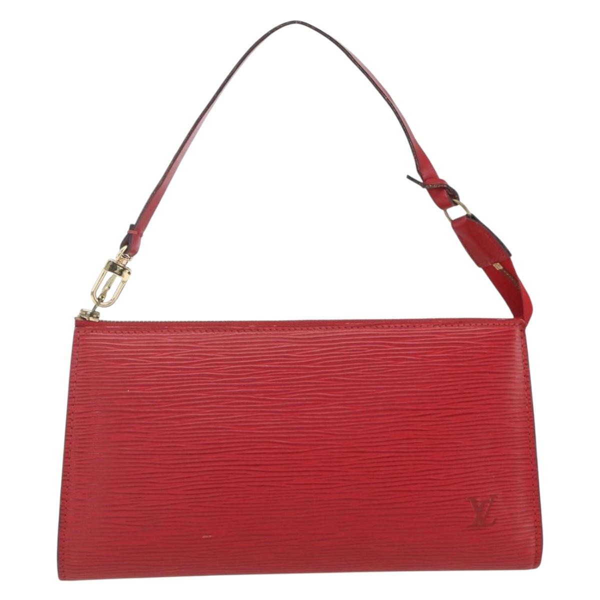 Louis Vuitton Pochette Accessoires Epi Leather Red Leather Clutche & Pouche Bag (Pre-Owned)