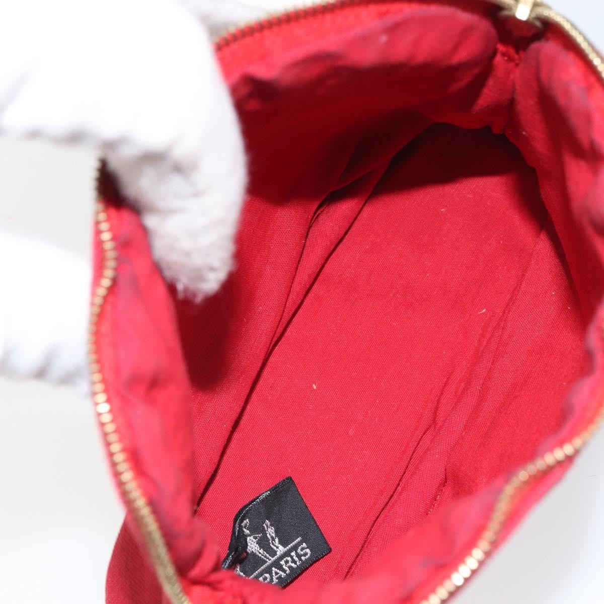 Hermes Bolide Travel Pouch Canvas Red Canvas Clutche & Pouche Bag (Pre-Owned)