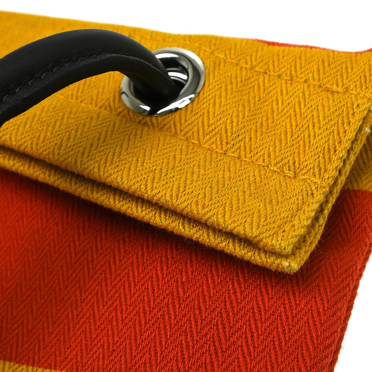 Hermes Cabas Tote Toile With Leather Multicolour Cotton Shoulder Bag Bag (Pre-Owned)