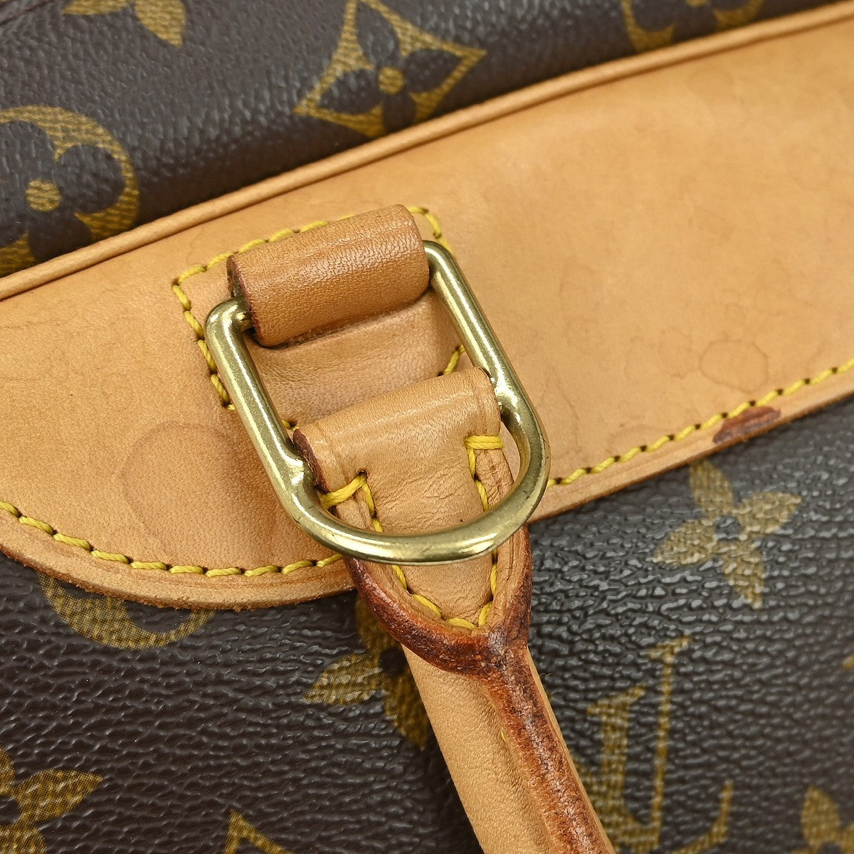 Louis Vuitton Deauville Handbag Monogram Canvas Brown Canvas Handbag (Pre-Owned)