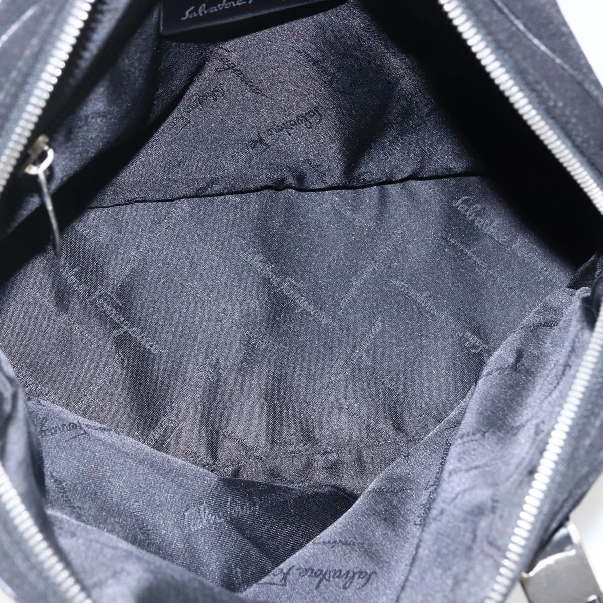 Salvatore Ferragamo Vintage Handbag Nylon Black Nylon Handbag (Pre-Owned)