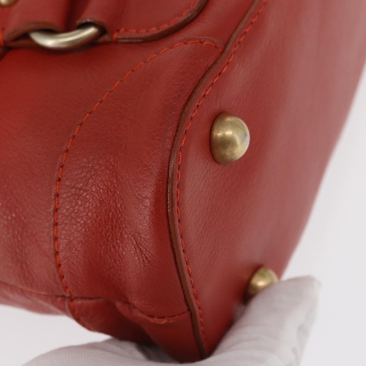 Chloe Vintage Handbag Leather Red Leather Handbag (Pre-Owned)
