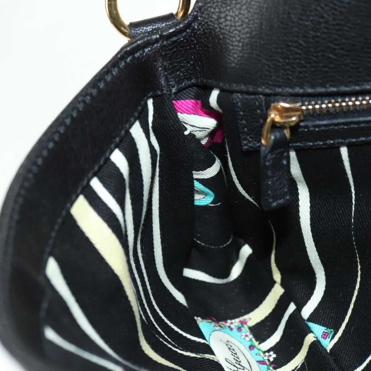 Gucci Horsebit Shoulder Bag Gg Canvas And Leather Black Leather Shoulder Bag Bag (Pre-Owned)