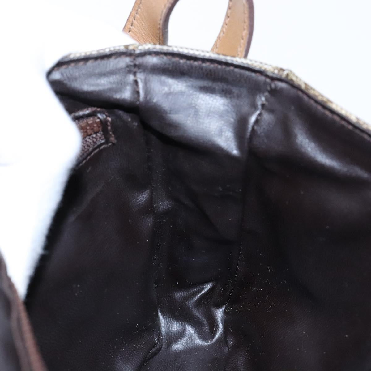 Celine Macadam Shoulder Bag Pvc Leather Beige Pvc Bag (Pre-Owned)