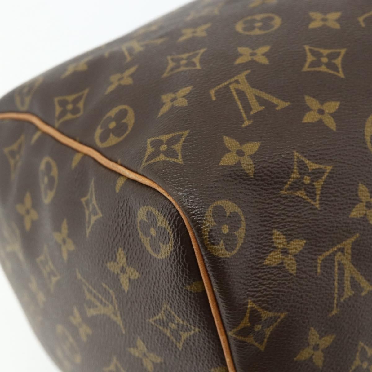 Louis Vuitton Speedy Handbag Monogram Canvas Brown Canvas Handbag (Pre-Owned)