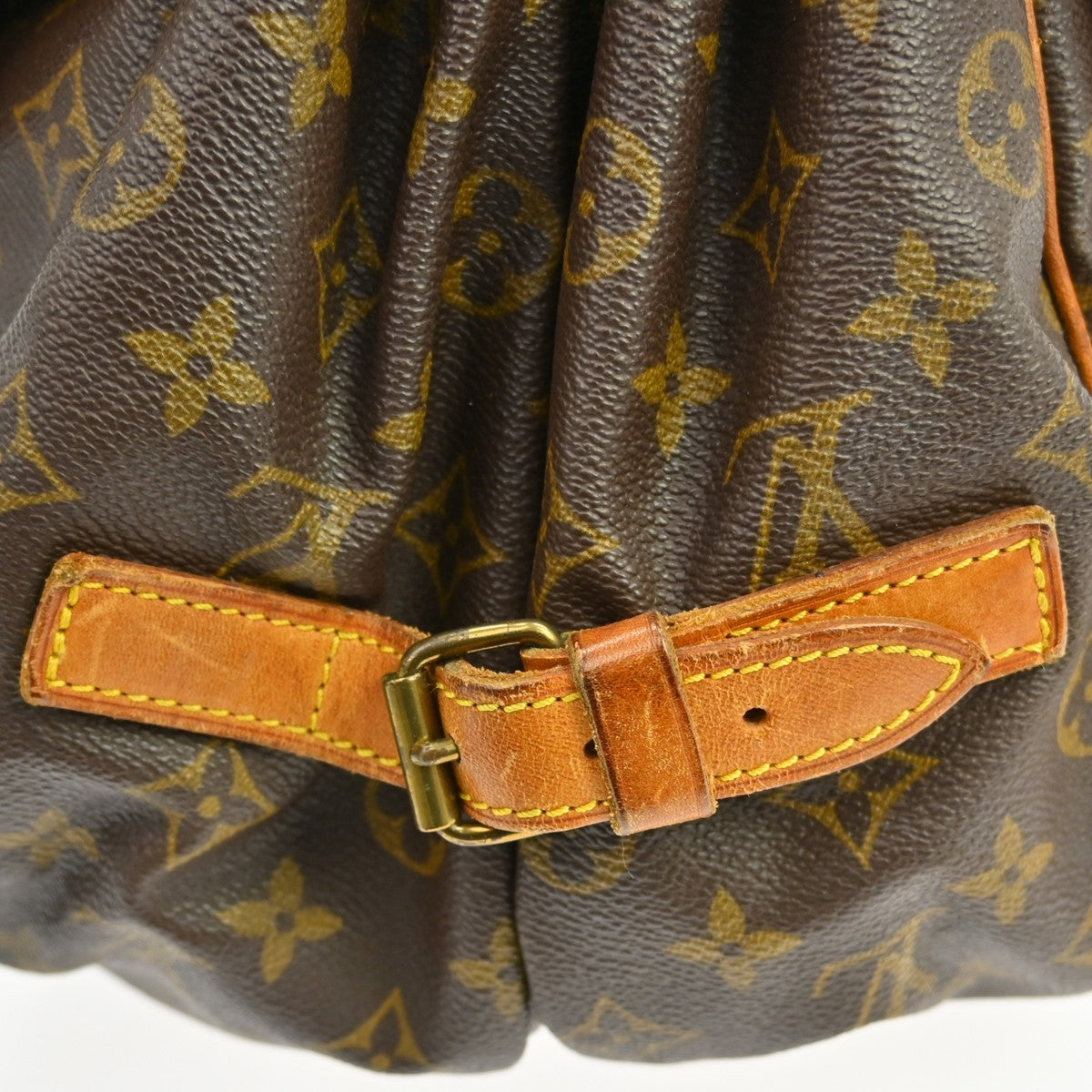 Louis Vuitton Saumur Handbag Monogram Canvas Brown Canvas Shoulder Bag Bag (Pre-Owned)