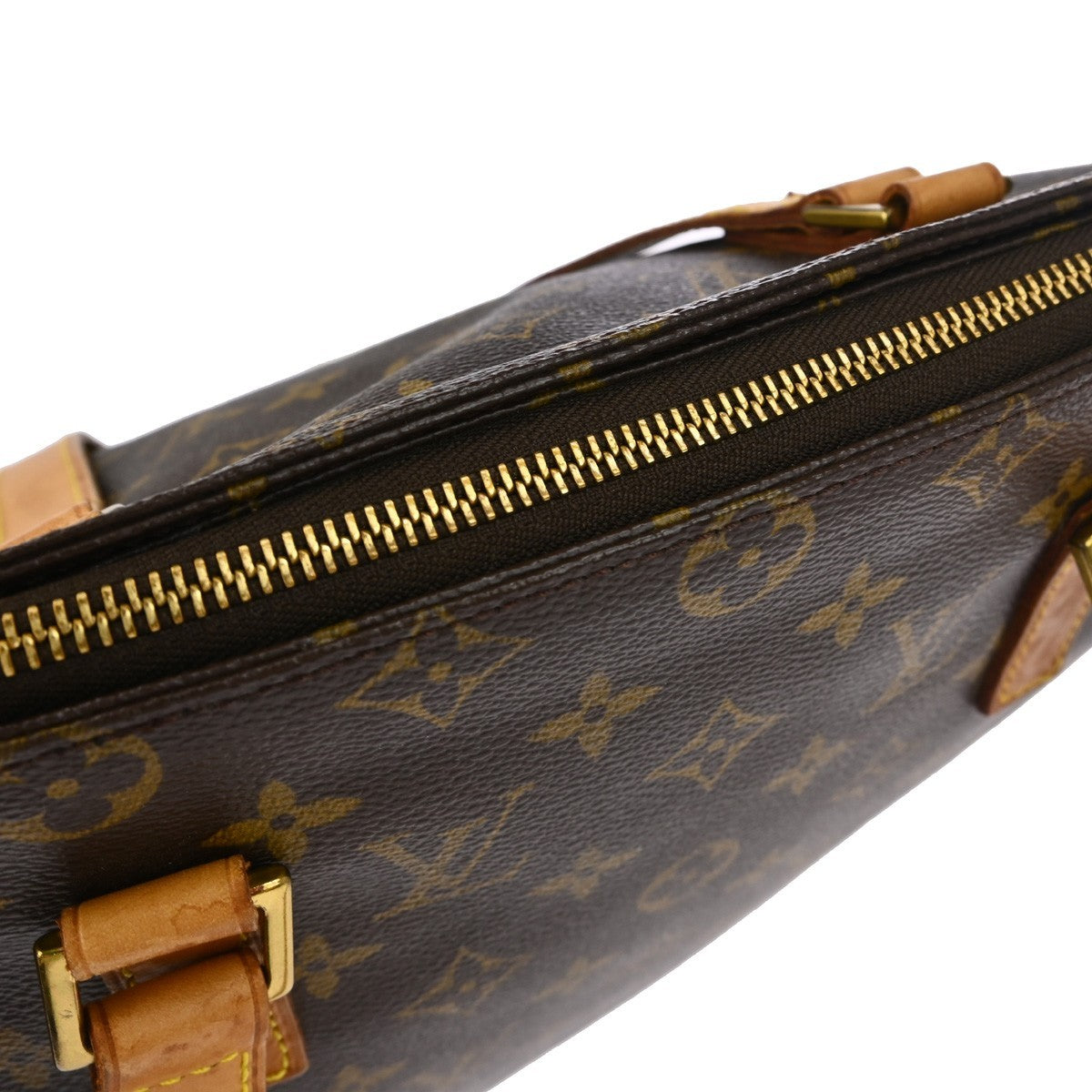 Louis Vuitton Cabas Mezzo Monogram Canvas Brown Canvas Tote Bag Bag (Pre-Owned)
