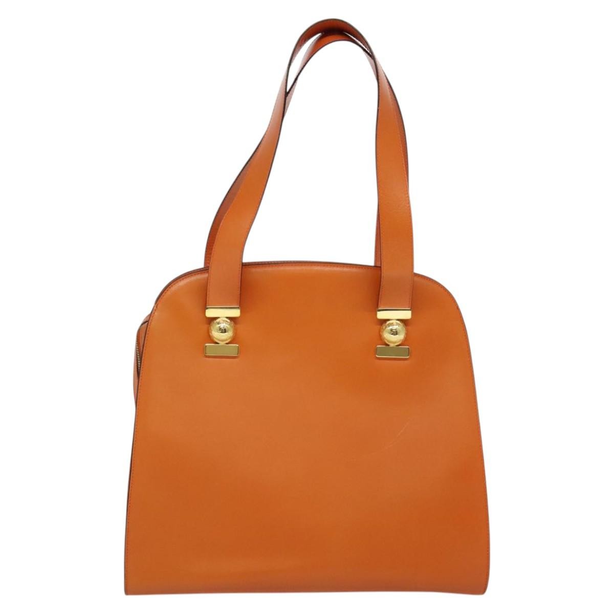 Celine Tote Bag Leather Gold Leather Tote Bag Bag (Pre-Owned)