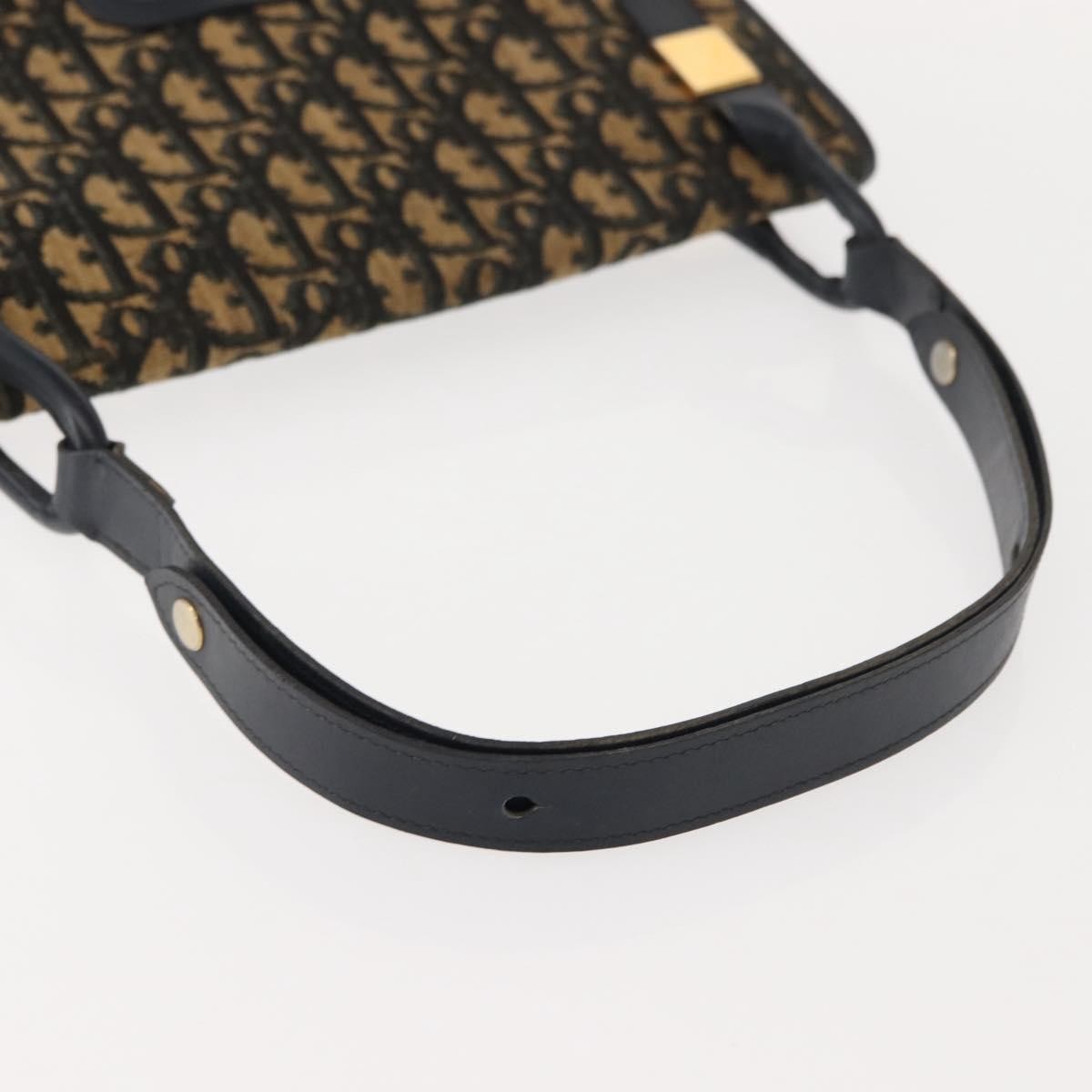 Christian Dior Vintage Trotter Shoulder Bag Canvas Navy Canvas Shoulder Bag Bag (Pre-Owned)
