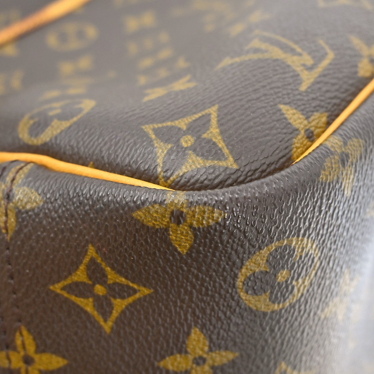Louis Vuitton Deauville Handbag Monogram Canvas Brown Canvas Handbag (Pre-Owned)