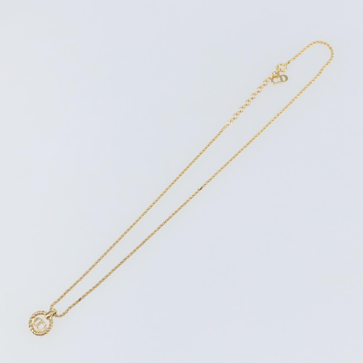 Christian Dior Cd Pendant Necklace Metal Gold Metal Jewelry (Pre-Owned)