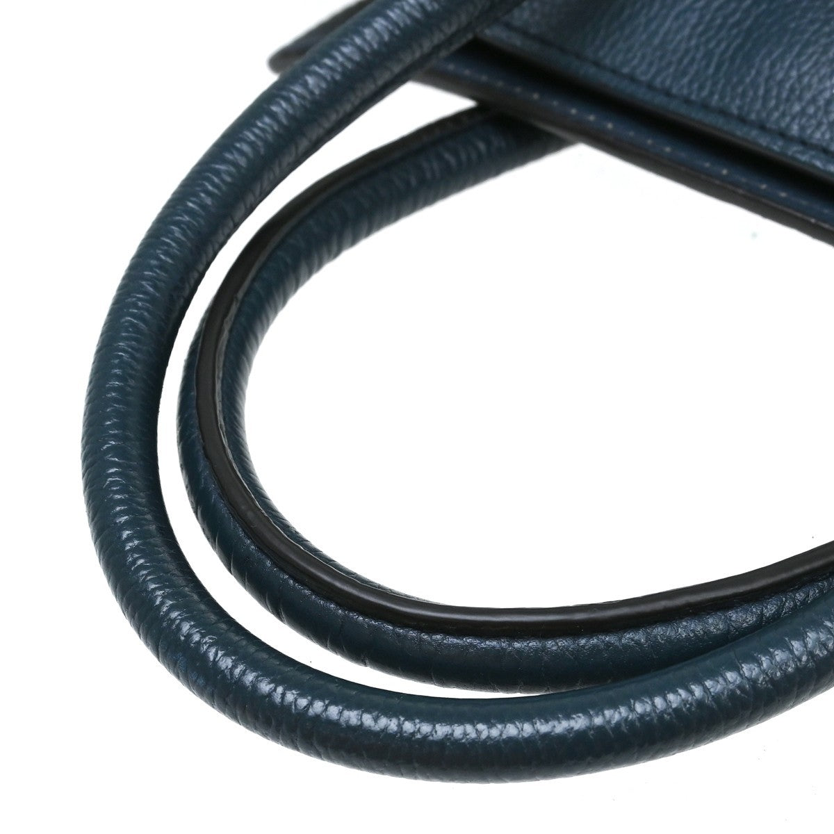 Celine Luggage Bag Smooth Leather Blue Leather Tote Bag Bag (Pre-Owned)