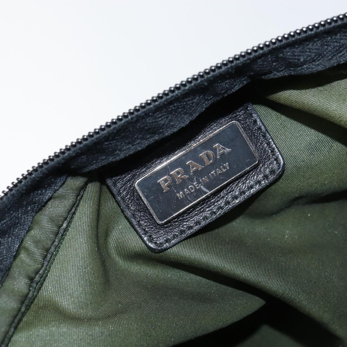 Prada Flat Messenger Bag Tessuto Khaki Nylon Shoulder Bag Bag (Pre-Owned)